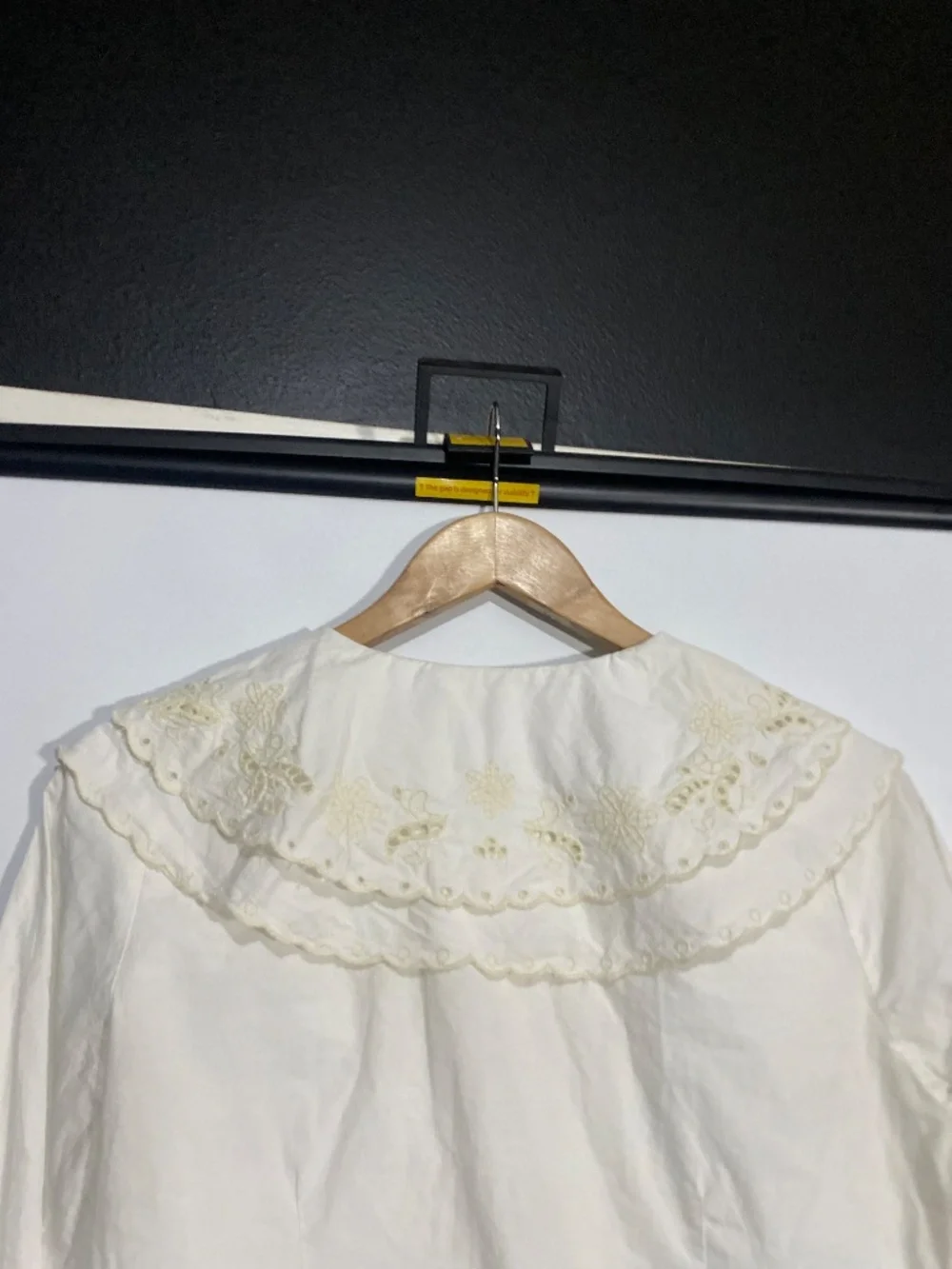 Zara M Embroidered Peter Pan Collar Blouse